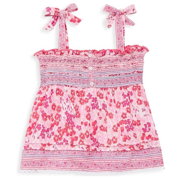 Poupette St Barth Little Girl's Cindy Smocked Top